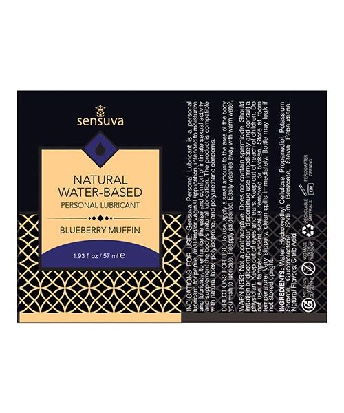 Sensuva Natural Water Based Personal Moisturizer - 1.93 oz Blueberry Muffin