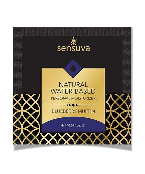 Sensuva Natural Water Based Personal Moisturizer Single Use Packet  - 6 ml Blueberry Muffin