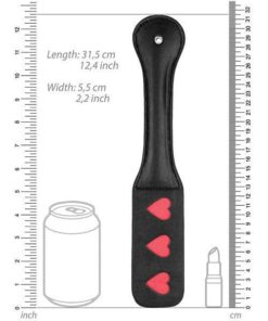 Shots Ouch Hearts Paddle - Black