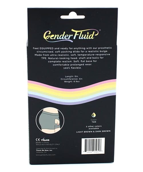 Gender Fluid 5" Equipped Soft Packer - Tan