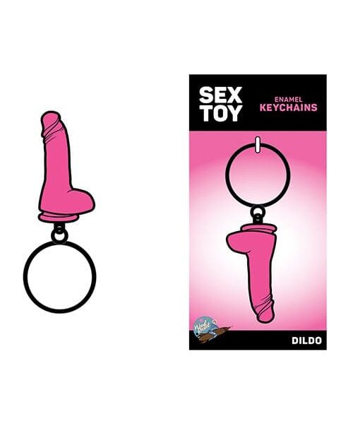 Wood Rocket Dildo Keychain - Pink