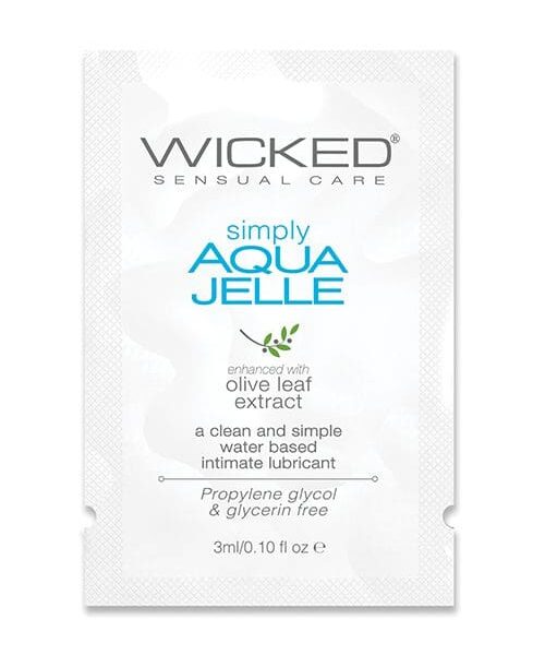 Wicked Sensual Care Simply Aqua Jelle Water Based Lubricant - .1 oz