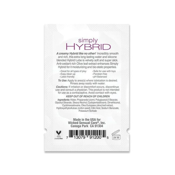 Wicked Sensual Care Simply Hybrid Lubricant - .1 oz