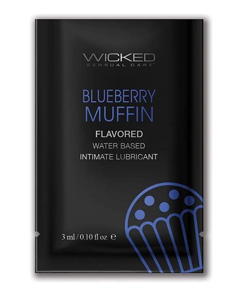 Wicked Sensual Care Water Based Lubricant - .1 oz Blueberry Muffin