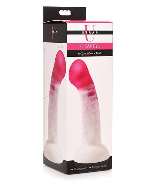 Strap U G Swirl G Spot Silicone Dildo - Pink