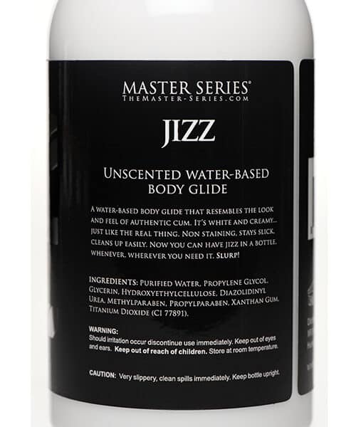 Master Series Unscented Jizz Water Based Body Glide - 16oz